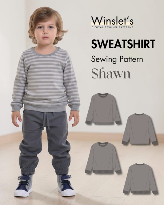Kid's Sweatshirt Sewing Pattern 'Shawn'