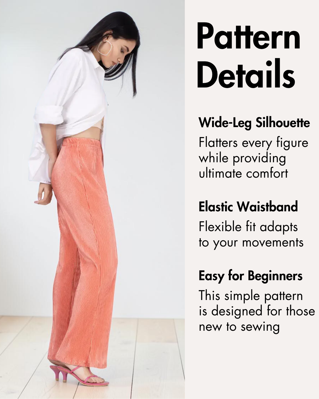 Flared Pants Sewing Pattern 'Brook'