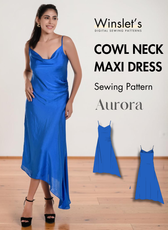 Cowl Neck Maxi Dress Sewing Pattern 'Aurora'
