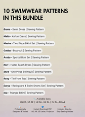Swimwear Bundle: 10 Summer Friendly Sewing Patterns