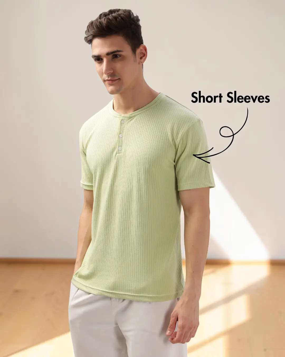 Men's Short Sleeve Henley T-shirt Sewing Pattern 'Oliver'