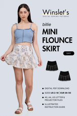 Mini Flounce Skirt Sewing Pattern 'Billie'