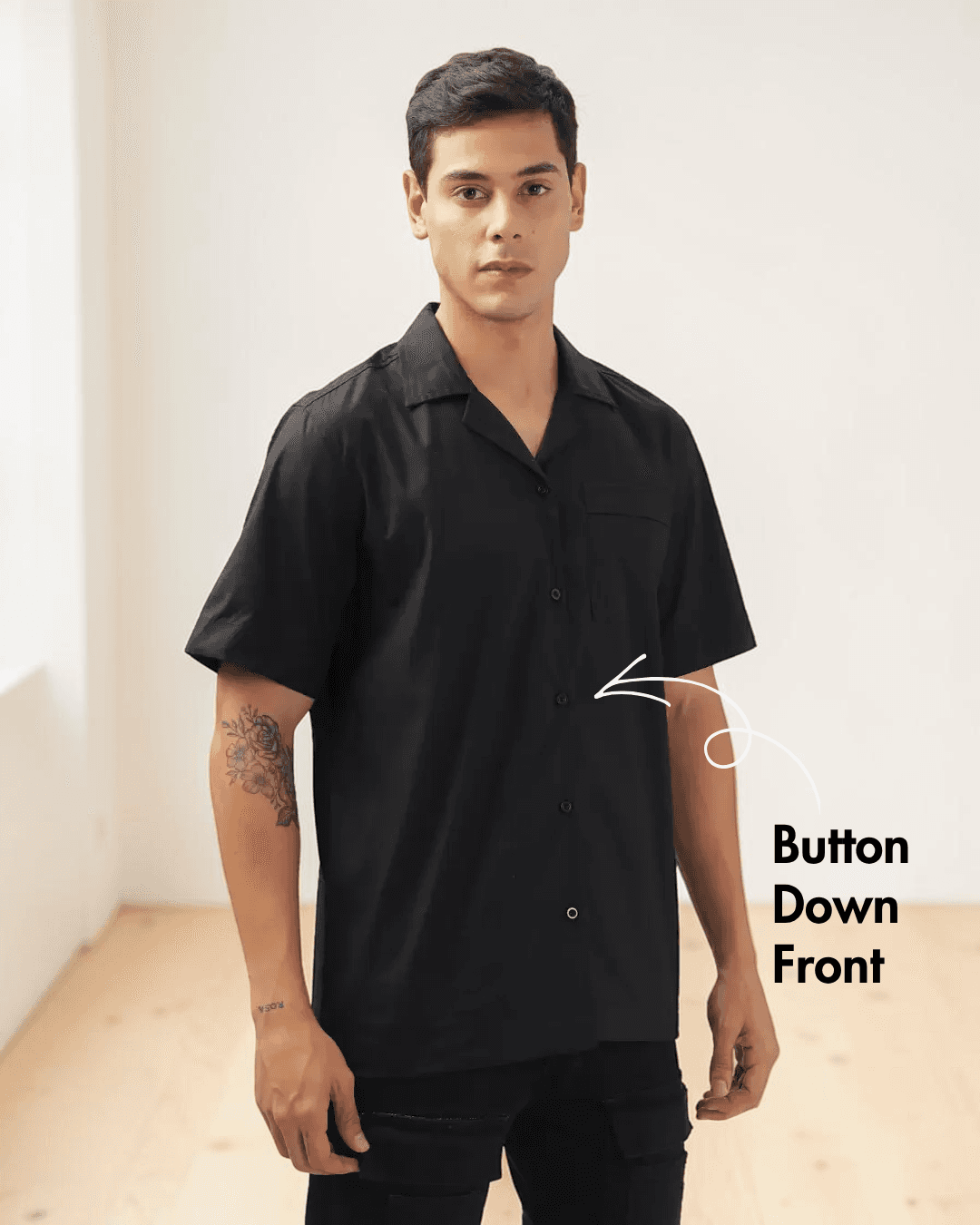 Men's casual short sleeve shirt sewing pattern 'Paul' with relaxed fit