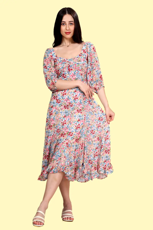 Fit & Flared Midi Dress Sewing Pattern 'Yasmin'