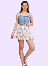Vintage Coord Set Sewing Pattern – Strappy Bustier Top & Mini Flounce Skirt