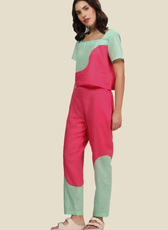 Square-Neck Top and Full Length Pants Coord Set Sewing Pattern 'Mary'