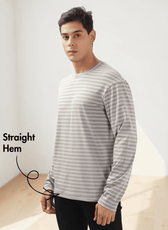 Side view of men's long sleeve T-shirt sewing pattern