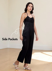 Tie-up Halter Neck Jumpsuit Sewing Pattern 'Lorraine'