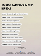 Kid's Sewing Patterns Bundle