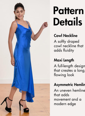 Cowl Neck Maxi Dress Sewing Pattern 'Aurora'