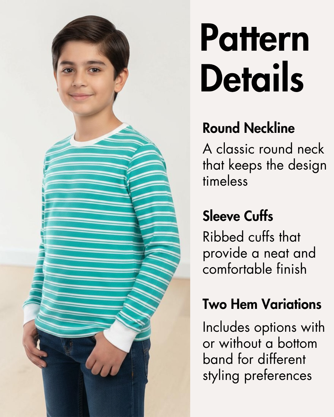 Kid's Sweatshirt Sewing Pattern 'Shawn'