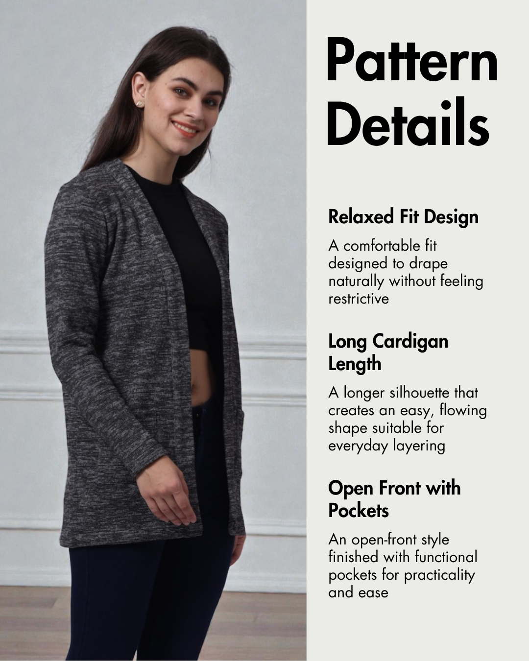 Long Cardigan Sewing Pattern 'Nora'