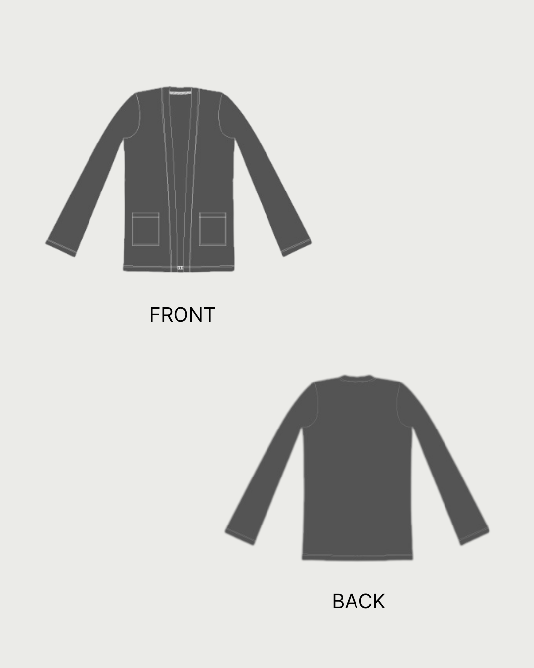 Long Cardigan Sewing Pattern 'Nora'