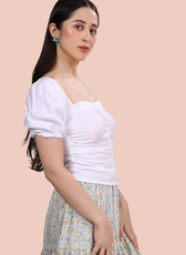 Puff Sleeves Ruched Top Sewing Pattern 'Maple'