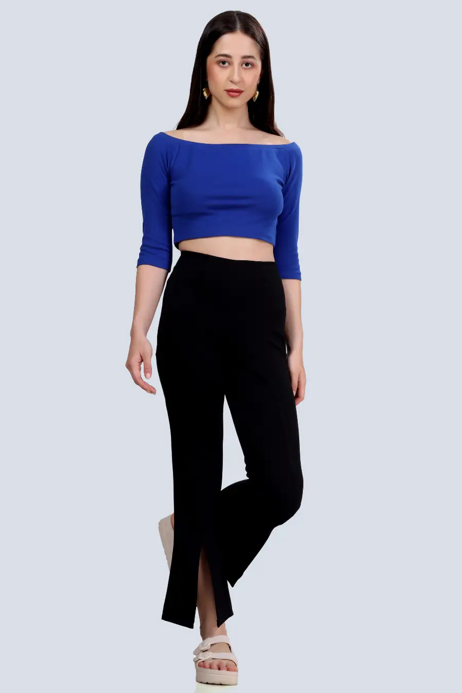Two-Piece Coord Set Sewing Pattern – Off Shoulder Top with Flared Pants