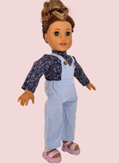 Dolls Dungaree Set Sewing Pattern 'Brooke'