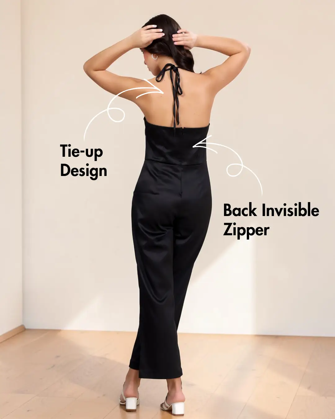 Tie-up Halter Neck Jumpsuit Sewing Pattern 'Lorraine'
