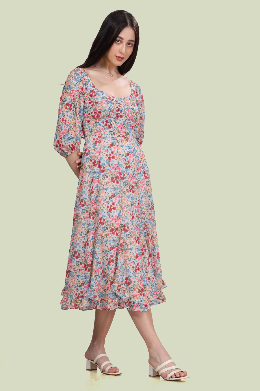 Fit & Flared Midi Dress Sewing Pattern 'Yasmin'