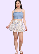 Vintage Coord Set Sewing Pattern – Strappy Bustier Top & Mini Flounce Skirt