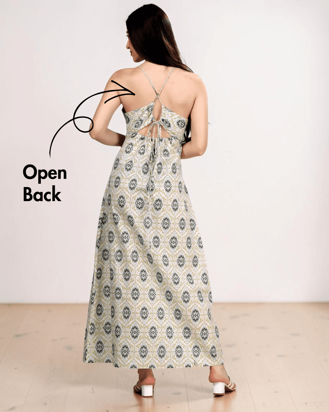 strapless open back dress Halter Neck Maxi Dress Women's PDF Sewing Pattern
