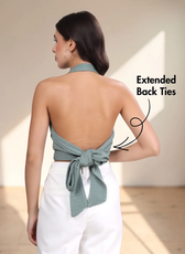 Halter Tie-back Crop Top Sewing Pattern 'Cassie'