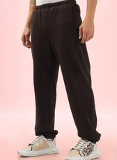 Side view of men's joggers from the 'Louis' sewing pattern. Designed with a modern straight-leg silhouette and comfortable fit.