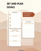 Sewing planner pages for project organization and visual concept