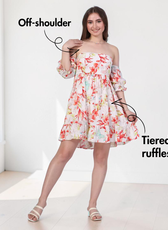 Off Shoulder Dress Sewing Pattern 'Aster'