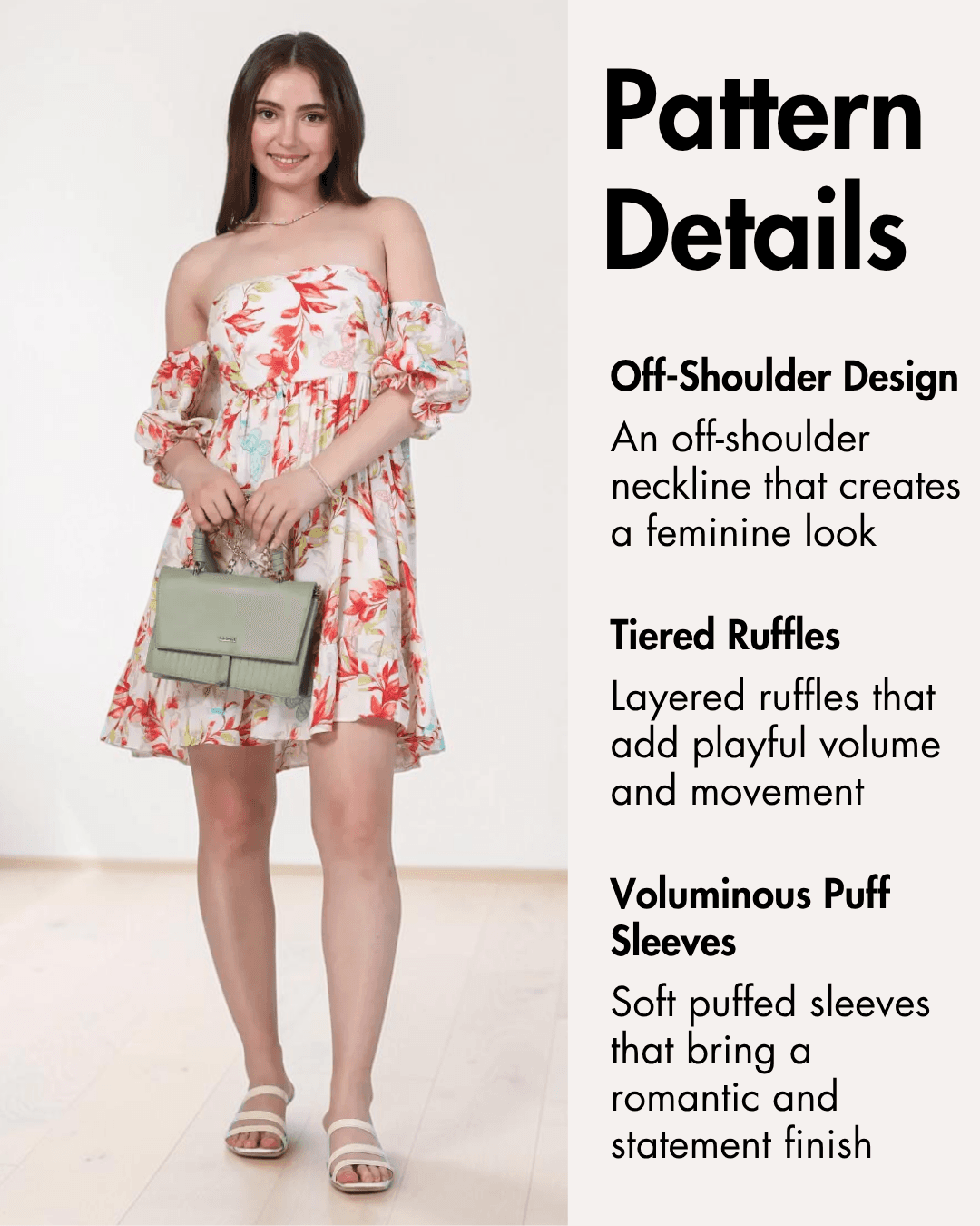 Off Shoulder Dress Sewing Pattern | Women's PDF Mini Dress 'Aster'   Winslet's Sewing Patterns