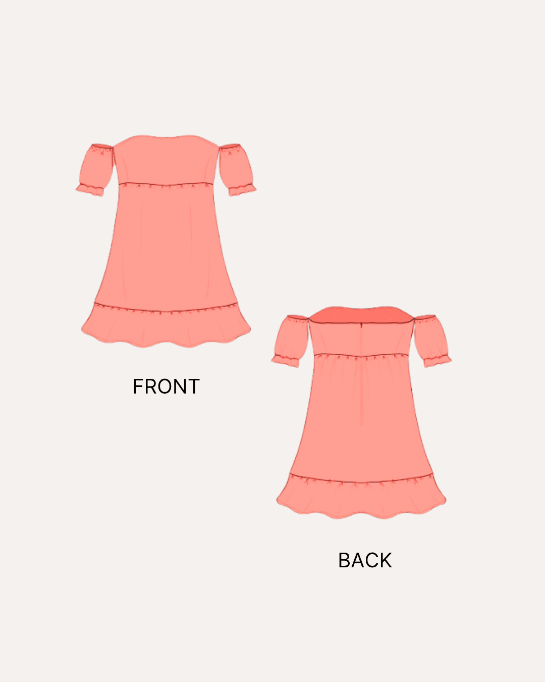 off the shoulder dress pattern free Off Shoulder Dress Sewing Pattern