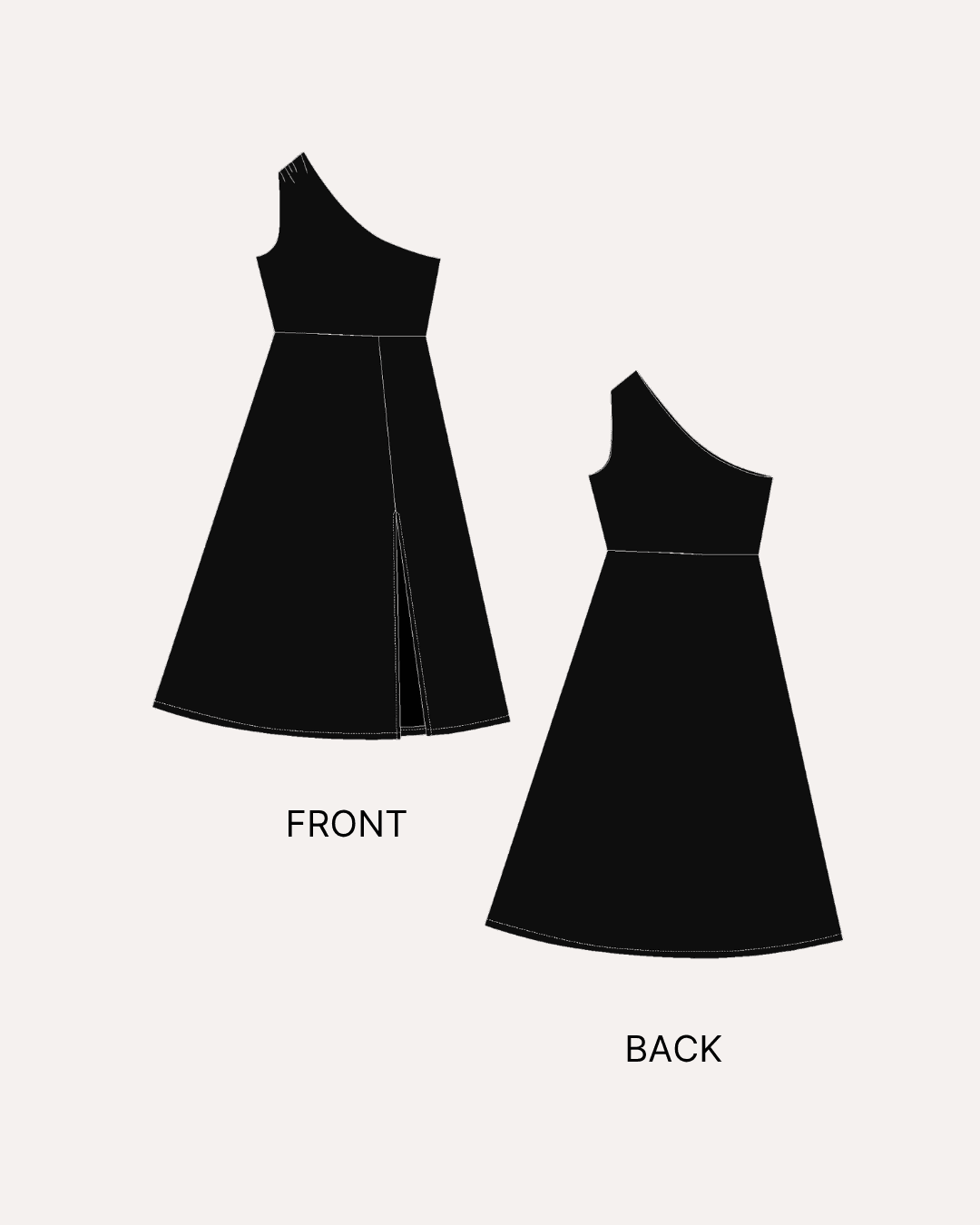 One Shoulder Women's Maxi Dress PDF Sewing Pattern 'Audrey' Winslet's Sewing Patterns One Shoulder Women's Maxi Dress PDF Sewing Pattern 'Audrey' Winslet's Sewing Patterns