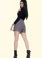 Back view of the 'Jasmine' skort, showcasing its tailored fit and shorts functionality. A trendy and comfortable sewing pattern for DIY fashion enthusiasts.
