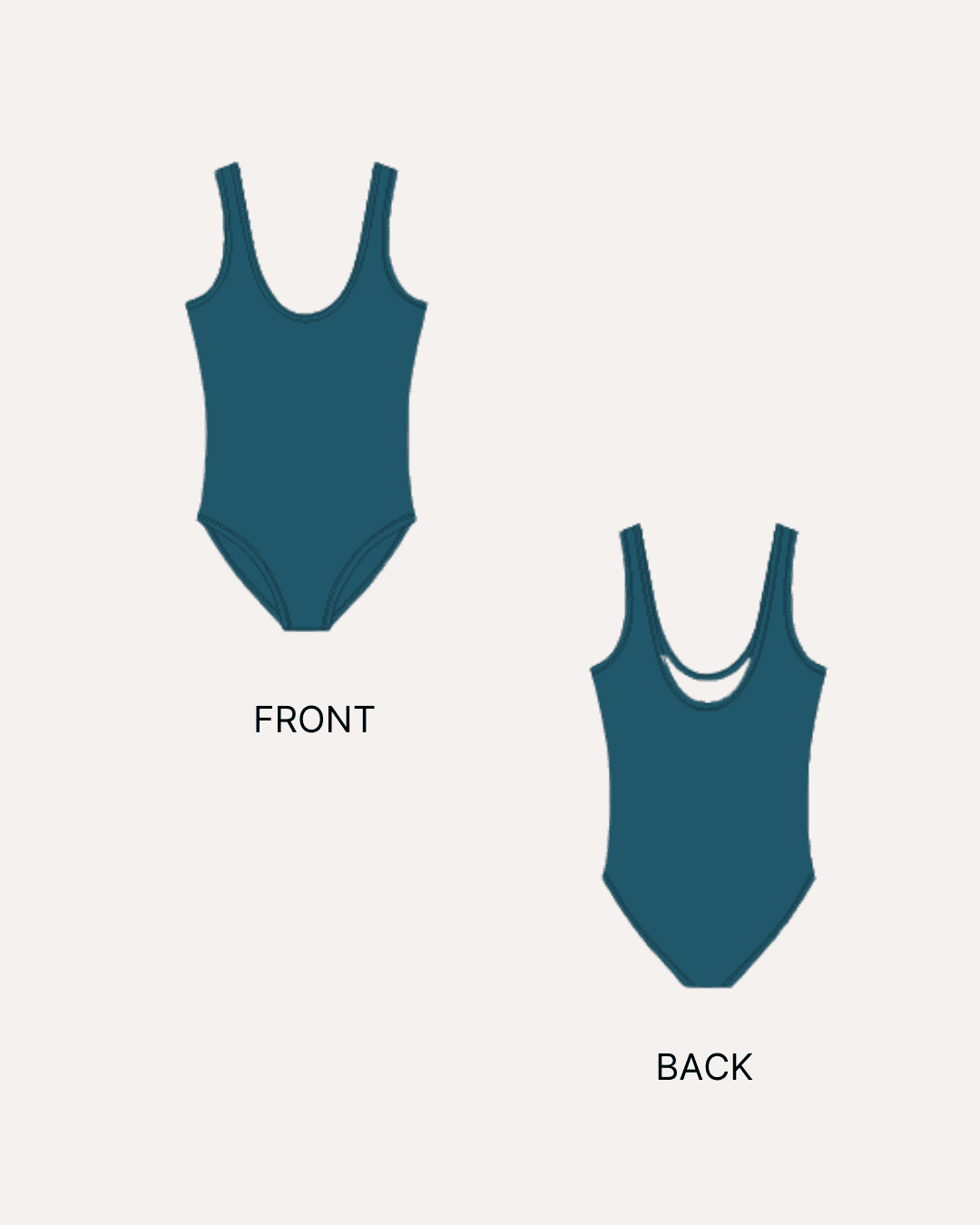 Swimsuit sewing pattern Gabby 2D illustrations