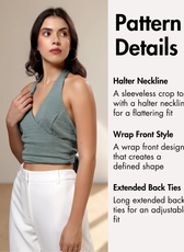 Halter Tie-back Crop Top Sewing Pattern 'Cassie'