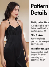 Tie-up Halter Neck Jumpsuit Sewing Pattern 'Lorraine'