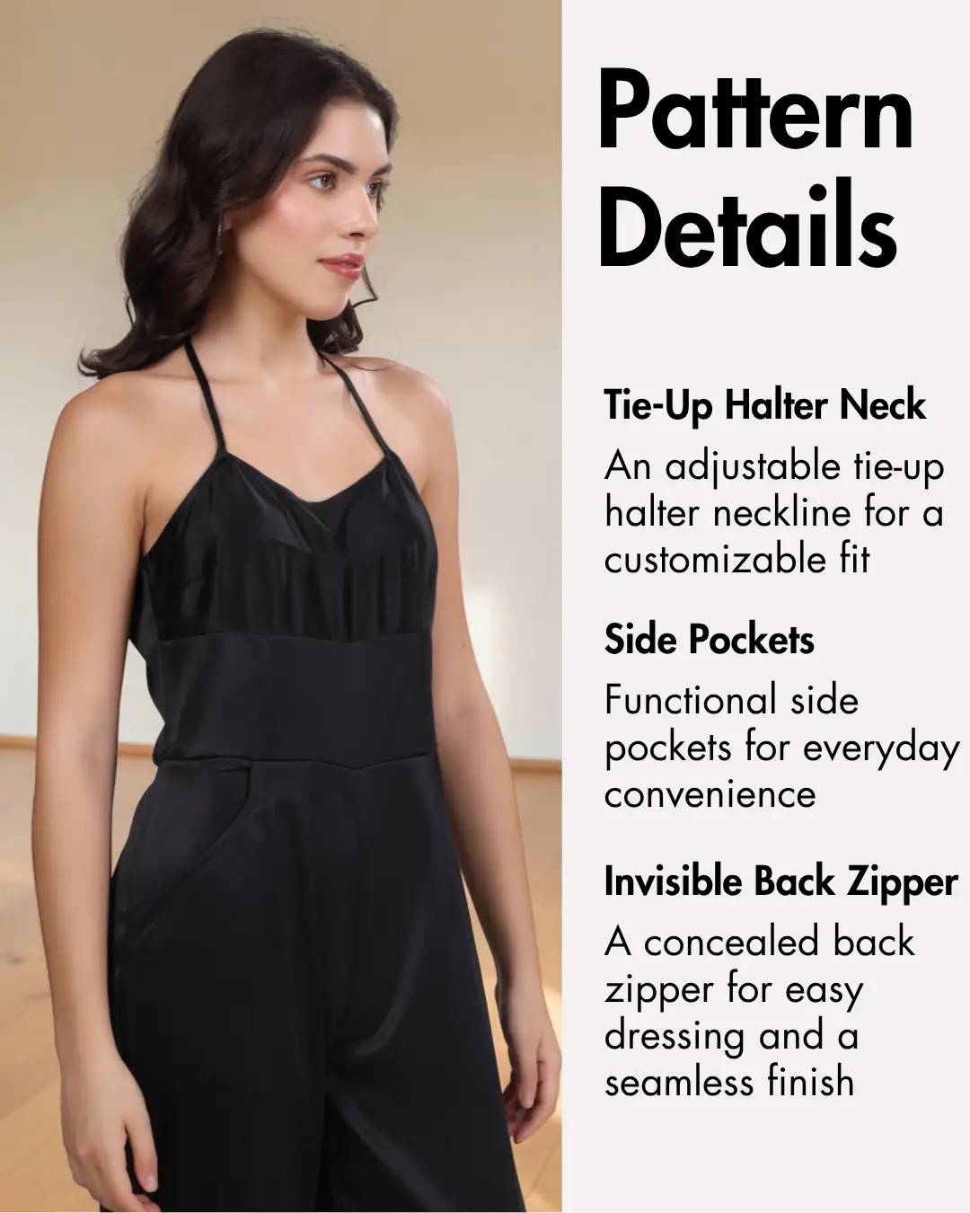 Tie-up Halter Neck Jumpsuit Sewing Pattern 'Lorraine'