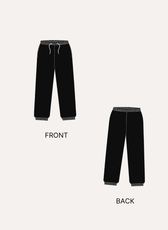 Women's Joggers Sewing Pattern 'Charli' front and back illustrationsa