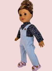 Dolls Dungaree Set Sewing Pattern 'Brooke'