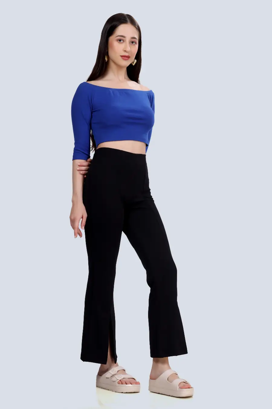 Two-Piece Coord Set Sewing Pattern – Off Shoulder Top with Flared Pants