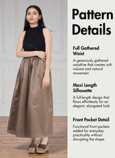 Gathered Maxi Skirt Sewing Pattern 'Zinnia'