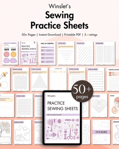 Sewing Practice Sheets: 50+ Pages to Master Sewing Basics