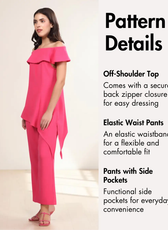 Off-shoulder Top and Straight Leg Pants Co-ord Set Sewing Pattern 'Anya'