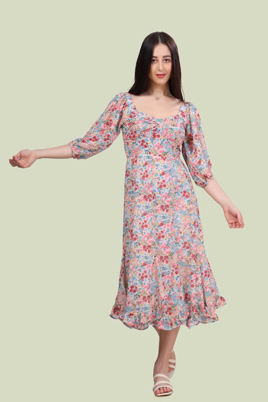 Fit & Flared Midi Dress Sewing Pattern 'Yasmin'