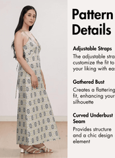 Pattern details showing curved underbust seam for structure