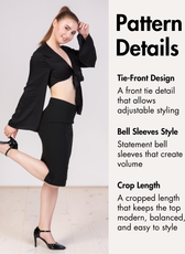 Tie Front Top Sewing Pattern 'Roxy'
