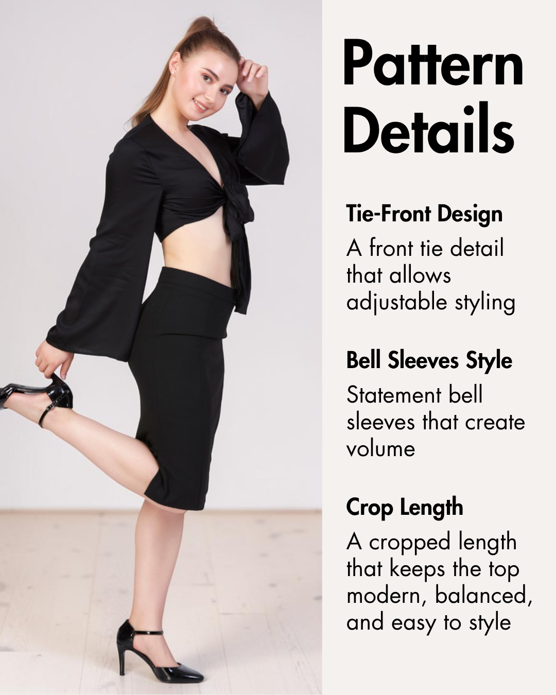 Tie Front Top Sewing Pattern 'Roxy'