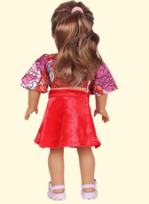 70's Pop Doll Outfit – Crop Top & Flared Skirt Set Sewing Pattern 'Cindy'