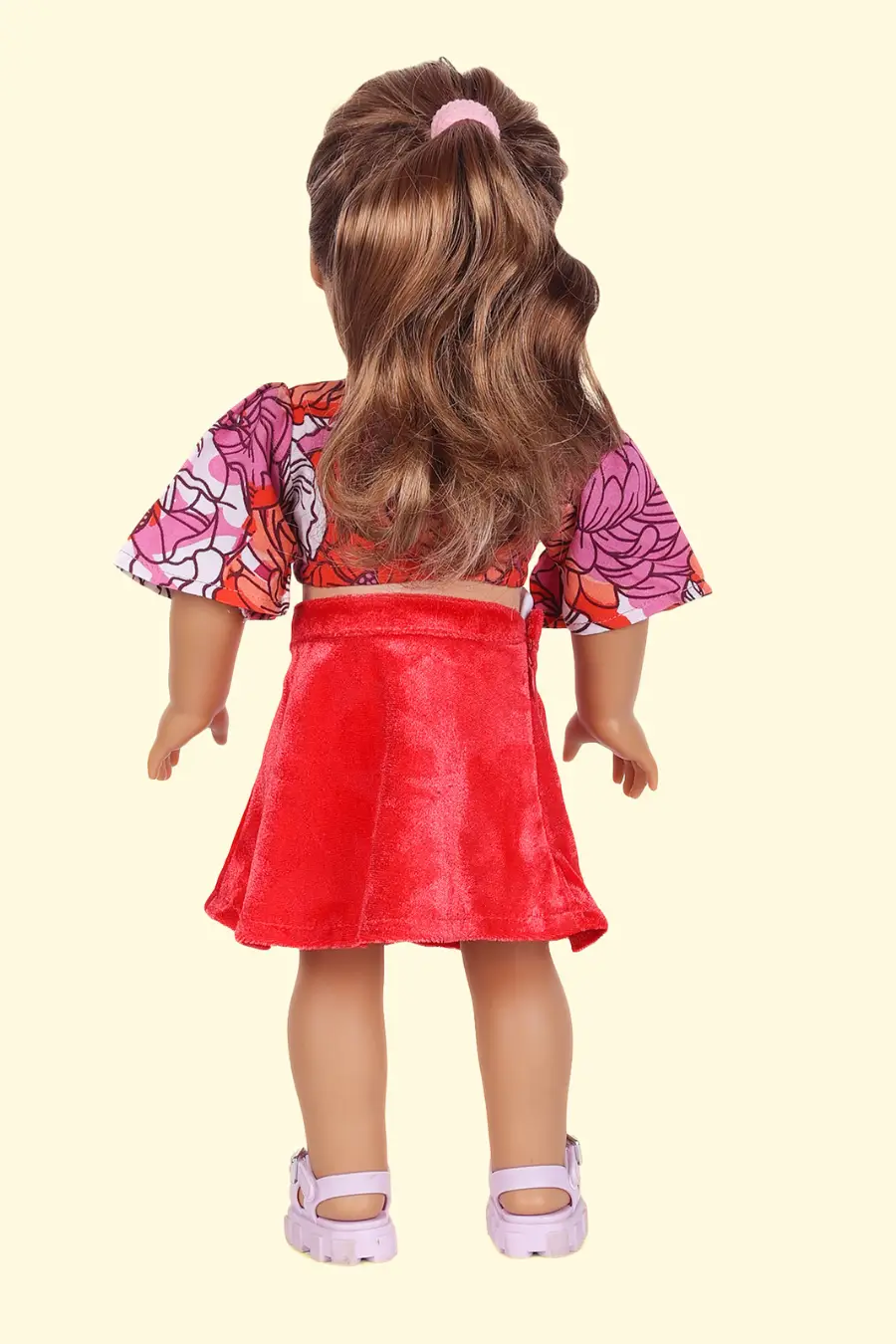 70's Pop Doll Outfit – Crop Top & Flared Skirt Set Sewing Pattern 'Cindy'