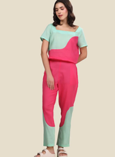 Square-Neck Top and Full Length Pants Coord Set Sewing Pattern 'Mary'