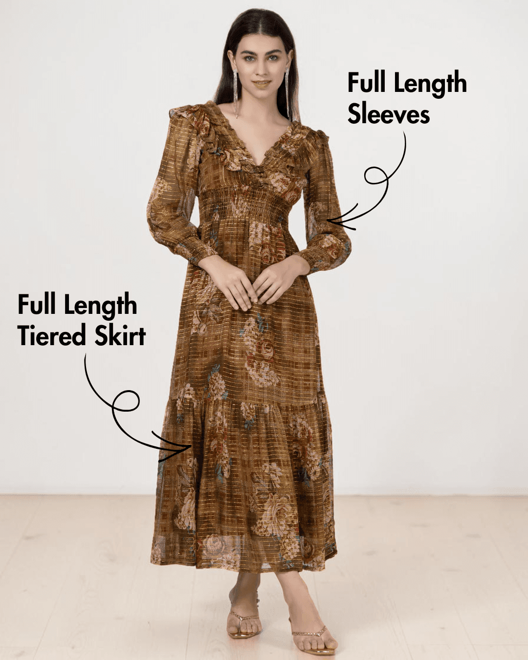 knee length dresses for ladies Daisy Bloom- Floral Lace Maxi Dress/Belt (New!) – DivAbby